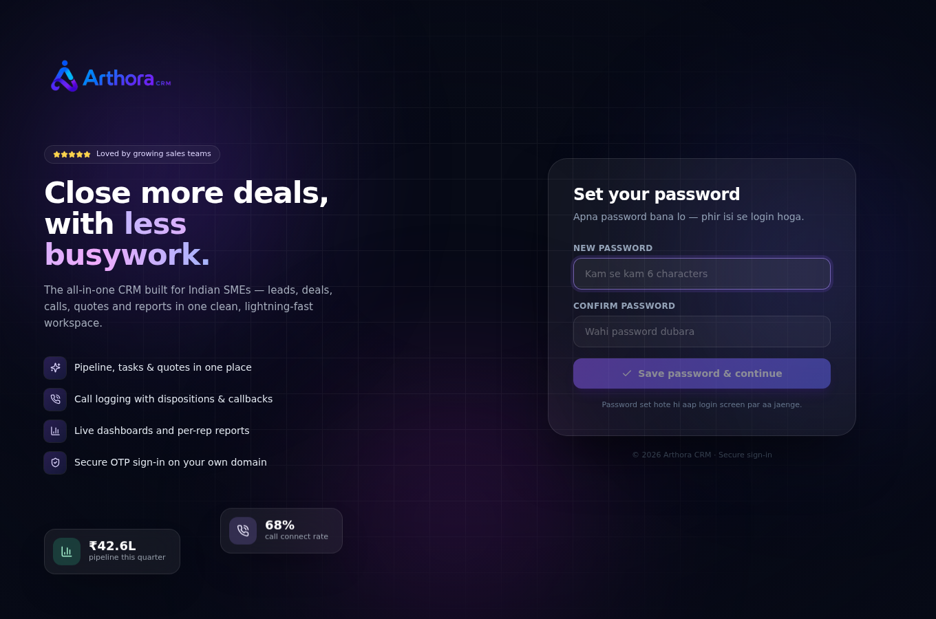 Set password